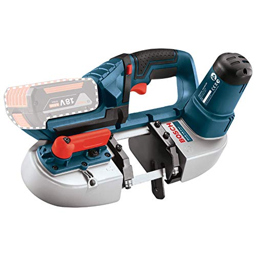 Bosch Professional GCB 18V-LI Sierra de cinta, sin batería, en L-BOXX, 18 V, Negro, Azul, Rojo, Plata