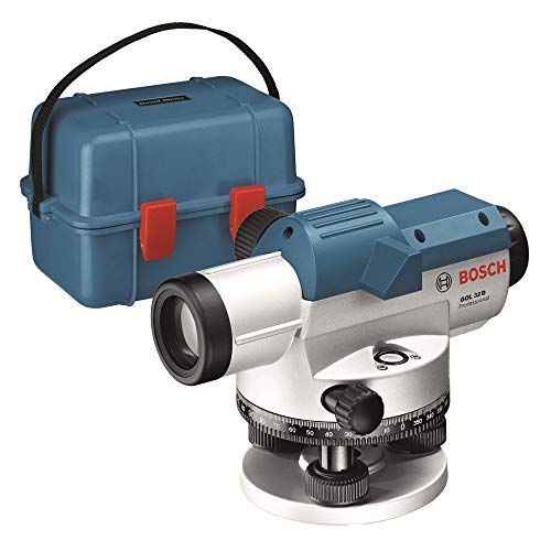 Bosch Professional Nivel Óptico GOL 32 D (aumento 32x, unidad de medida: 360 grados, alcance: hasta 120 m, en maletín de transporte)