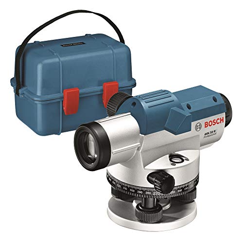 Bosch Professional Nivel Óptico GOL 32 G (aumento 32x, unit of measure: 400 Gon, unidad de medida: 400 Gon, alcance: hasta 120 m, en maletín de transporte)