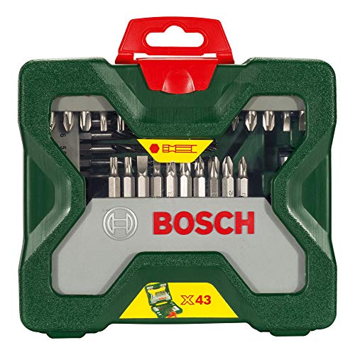 Bosch X-Line - Maletín de 43 unidades para taladrar y atornillar, hexagonal