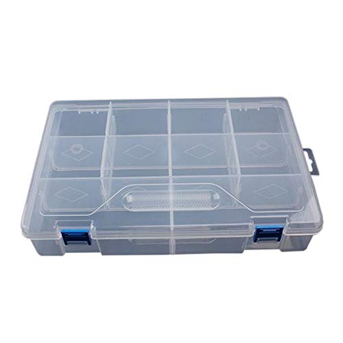 Caja de herramientas ajustable de plástico transparente caja de almacenamiento casero cajas herramientas componentes combinación tornillo acabado anillo punta caja,M 8 ranuras