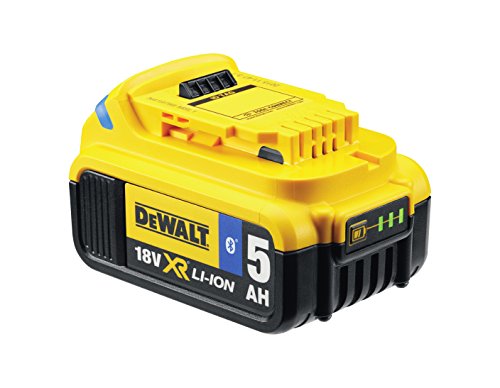 Dewalt DCB184B-XJ DCB184B-XJ-Batería carril XR 18V Li-Ion 5,0Ah con BlueTooth, 0 W, 18 V, Negro