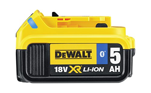 Dewalt DCB184B-XJ DCB184B-XJ-Batería carril XR 18V Li-Ion 5,0Ah con BlueTooth, 0 W, 18 V, Negro