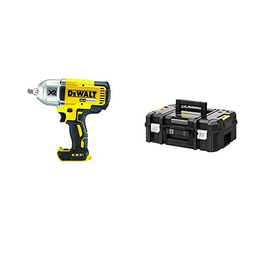 DeWalt DCF899HN-XJ Pulgadas Llaves de impacto (CERDO), 18 V 1/2 + DeWalt DWST1-70703 Maleta multiusos - TSTAK II, Negro, Amarillo, Set de 2 Piezas