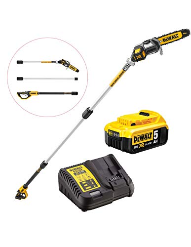 DeWalt DCMPS567P1-QW DCMPS567P1-QW-Podadora de pértiga XR 18V con 1 batería Li-Ion 5,0Ah