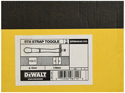 DeWalt DFM4540100 DFM4540100-Anclaje de fijación Toggles (Nylon) (Env. 25 Ud.), Multicolor