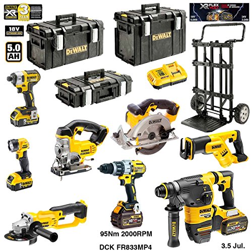 DEWALT Kit DCK-FR833MP4 54V/18V (DCD996 + DCG412 + DCH333 + DCS387 + DCS391 + DCS331 + DCL040 + DCF887 + 2 x 5,0 Ah 18V + 2 x 6,0 Ah 54V/18V + DCB118 + DS150 + DS300 + DS400 + Caddy)