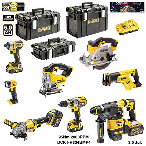 DEWALT Kit DCK-FR834BMP4 54V/18V (DCD996 + DCG414 + DCH333 + DCS387 + DCS391 + DCS331 + DCL040 + DCF887 + 2 x 5,0 Ah 18V + 2 x 6,0 Ah 54V/18V + DCB118 + DS150 + DS300 + DS400)