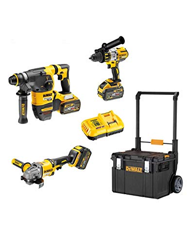 DEWALT Kit FVK381TST3HD-QW FLEXVOLT 54V/18V (DCH333 + DCD996 + DCG414 + 3 baterías 54V/18V Li-Ion 6,0 Ah + DCB118 + DS450 DWST1-75668)"Brushless"