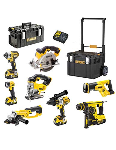 DEWALT Kit XR8TSMP4-QW 18V (DCF887 + DCL040 + DCG412 + DCD996 + DCH253 + DCS331 + DCS391 + DCS387 + 4 x 5,0 Ah + DCB115 + DS 300 + DS450 DWST1-75668)