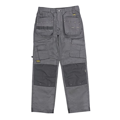 DeWalt Pro Tradesman - Pantalones de trabajo, color gris y negro, 38 pulgadas de ancho x 31 pulgadas de largo