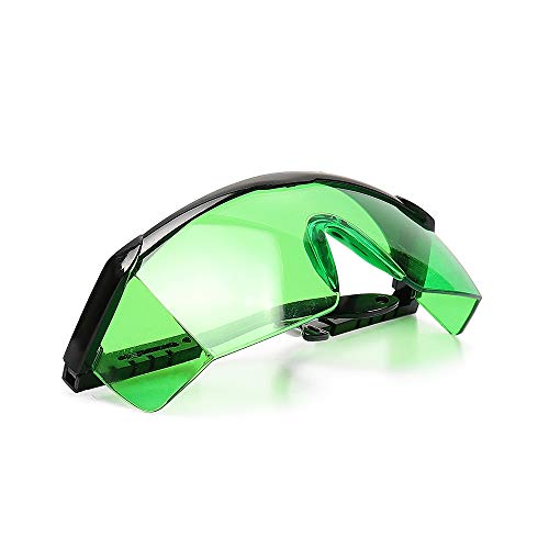 Láser verde Gafas mejoradas-Huepar GL01G Ajustable Gafas para mejorar la seguridad de protección para los ojos para Alineación de nivel láser verde