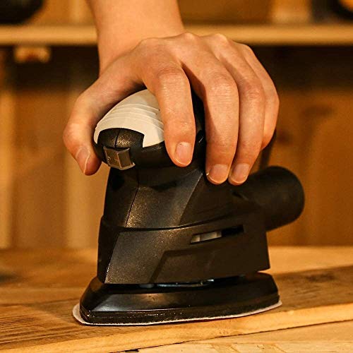 LCFF Lijadora Random Orbit Sander Sander eléctrica 130W con 9 Hojas de Papel de Lija for pulir Muebles Lijado y Acabado de la Madera