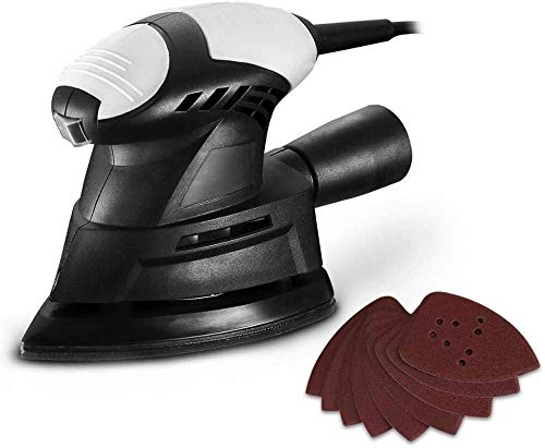 LCFF Lijadora Random Orbit Sander Sander eléctrica 130W con 9 Hojas de Papel de Lija for pulir Muebles Lijado y Acabado de la Madera