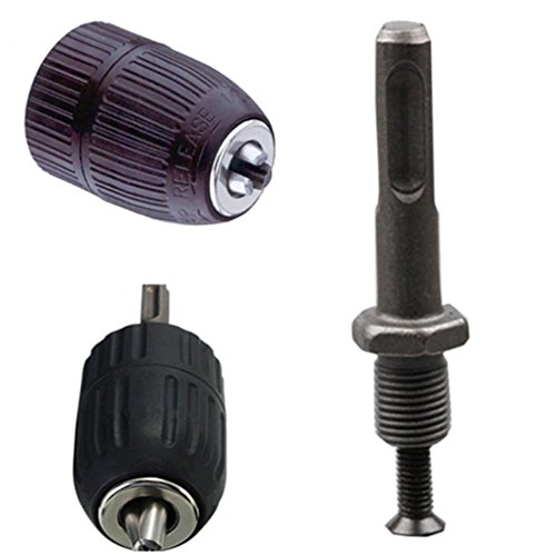 Malayas Portabrocas sin llave para Broca de Taladro y Taladradora Mandril para Taladradora Agarre de 2-13mm con Adaptador al Taladro con Cabeza SDS