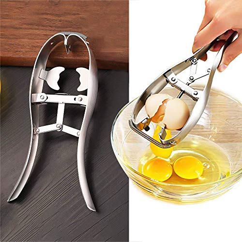 YOUZHA Creative Kitchen - Tijeras para huevos, cortador de cáscara de huevo, abrelatas de huevo de acero inoxidable, herramientas para tortillas de huevo, herramientas para hornear pasteles