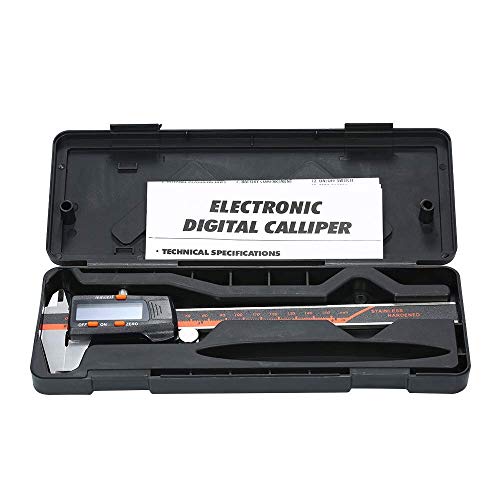 Zixin Digital Caliper, de Acero Inoxidable de 150 mm Escalas Calibradores fracción de Alta precisión Pantalla LCD Pie de Rey